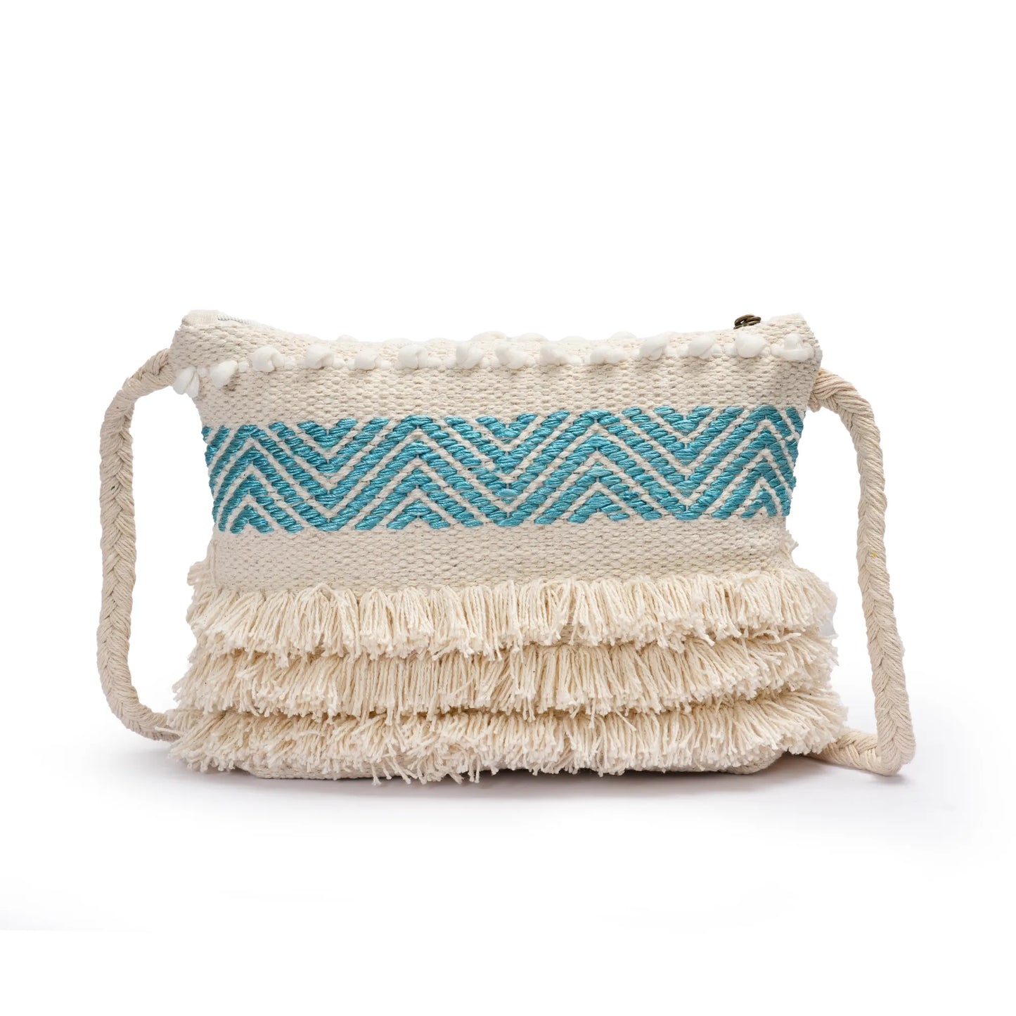 Cotton Bohemian Bag, Sling Bag for Girls and Women Handmade Cotton Purse- HB10024