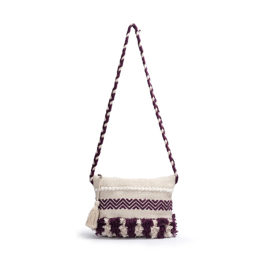 Cotton Bohemian Bag, Sling Bag for Girls and Women Handmade Cotton Purse, Ethnic Crossbody HB1003